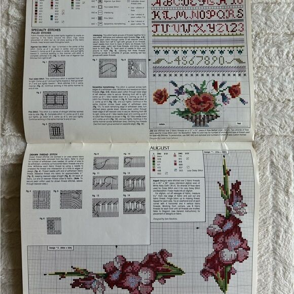 Vintage - A Stitch In Time Cross Stitch Calendar - Leisure Arts - 1994 - Picture 6 of 9